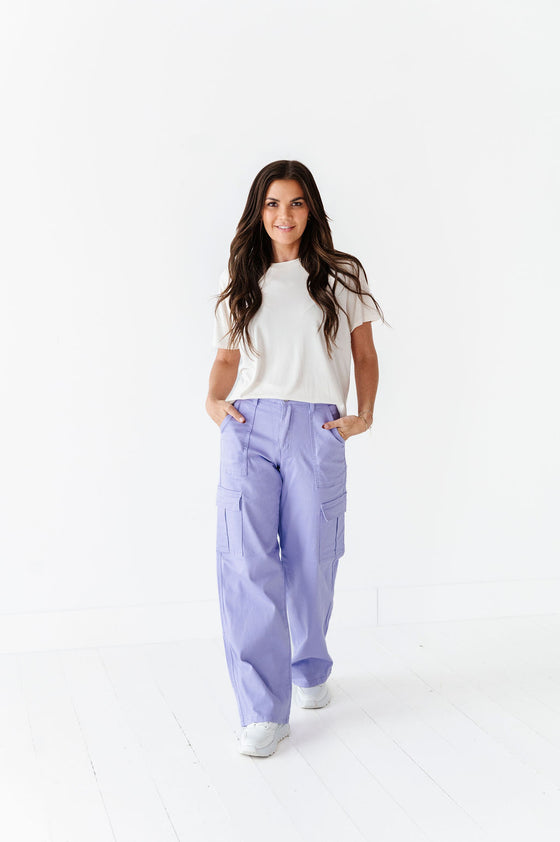 Spencer Cargo Jeans in Lilac