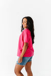 Dakota Crewneck Tee in Raspberry