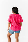 Dakota Crewneck Tee in Raspberry