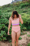 Summer Sherbet Stripe Colorblock Top