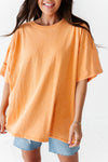 Lisa Oversized Boyfriend Tee in Orange