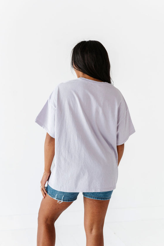 Lisa Oversized Boyfriend Tee in Lavender