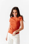 Sydney Ribbed Top in Baked Clay