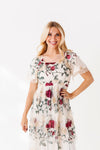 Roma Ruffle Tiered Dress in Cream