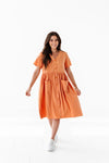 Danica Button Down Dress in Apricot