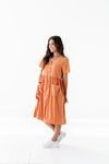 Danica Button Down Dress in Apricot