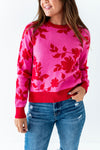 McKinley Jacquard Sweater in Hot Pink