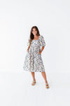 Milani Floral Dress in Dusty Blue