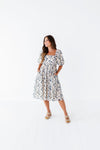 Milani Floral Dress in Dusty Blue