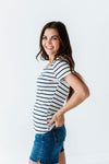 Taylor Striped Top in White