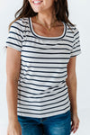 Taylor Striped Top in White