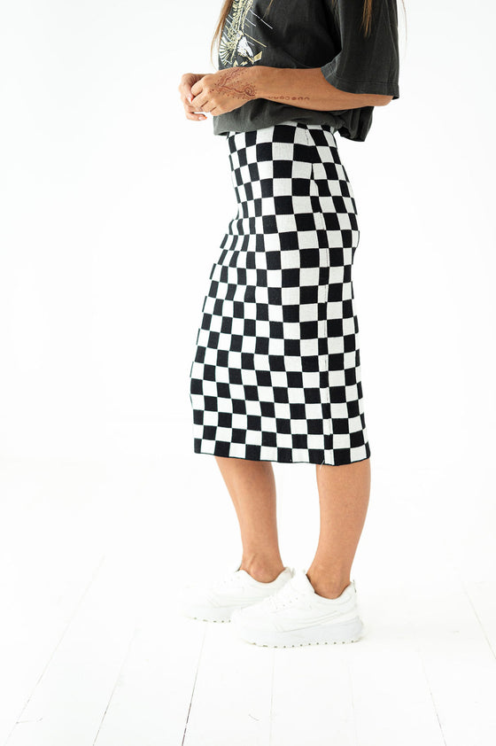 Finish Line Checkered Skirt