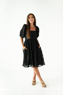  Julietta Embroidered Dress in Black - Size 2X & 3X Left
