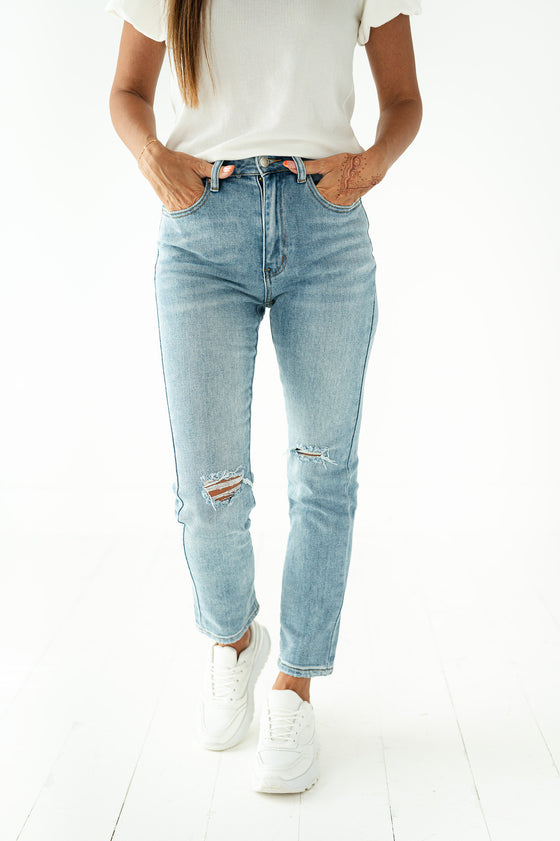 Marty Cropped Straight Jeans - Size 25/3 Left