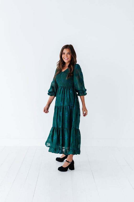 Charlotte Smocked Midi Dress