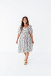 Milani Floral Dress in Dusty Blue