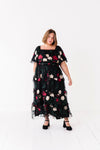 Roma Ruffle Tiered Dress in Black