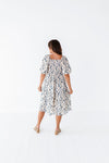 Milani Floral Dress in Dusty Blue