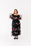 Roma Ruffle Tiered Dress in Black