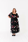 Roma Ruffle Tiered Dress in Black