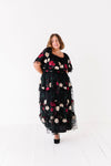 Roma Ruffle Tiered Dress in Black