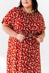 Chiara Wrap Dress in Rust - Size Small Left