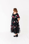 Roma Ruffle Tiered Dress in Black