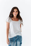 Everleigh Ribbed Top in Ivory