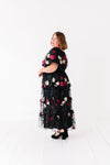 Roma Ruffle Tiered Dress in Black