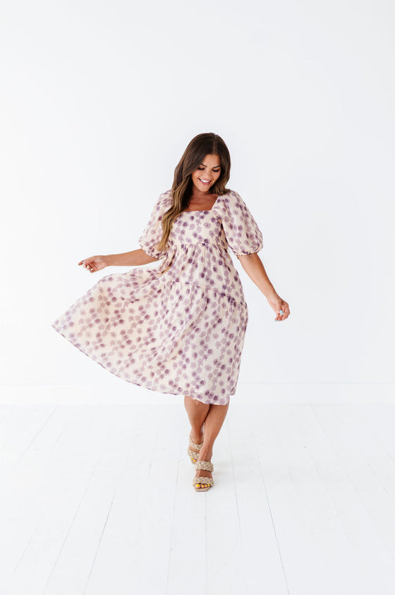 Milani Floral Dress in Lavender