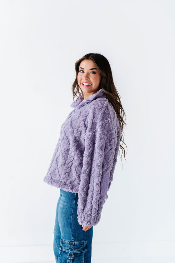 Shelley Bear Hug Pullover in Lavender