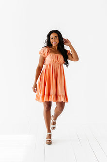  Tessa Babydoll Dress in Apricot