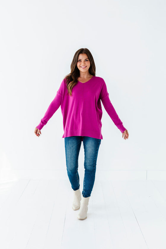 Rochelle Sweater in Berry