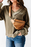 Shiloh Sling Belt Bag in Camel