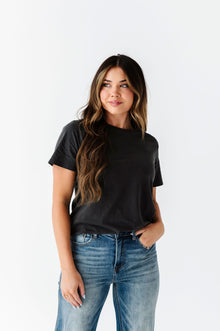  Presley Oversized Tee in Charcoal - Size Small Left