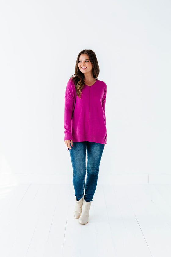 Rochelle Sweater in Berry