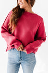 Madeline Knit Sweater in Fuchsia