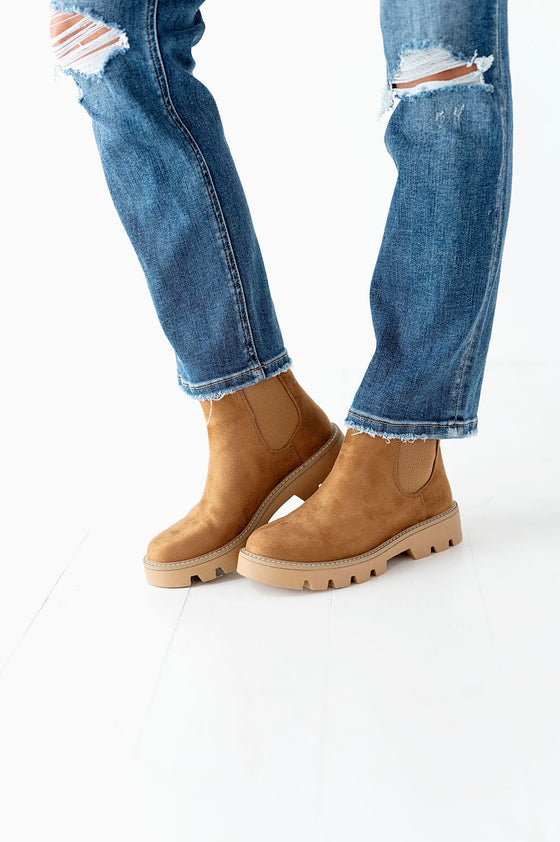 Piper Suede Boots in Tan - Size 6 & 10 Left