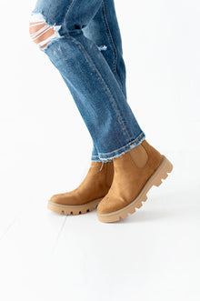  Piper Suede Boots in Tan - Size 6 & 10 Left