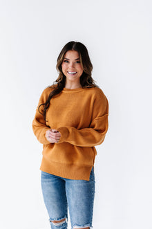  Shelby Pullover Sweater in Marigold