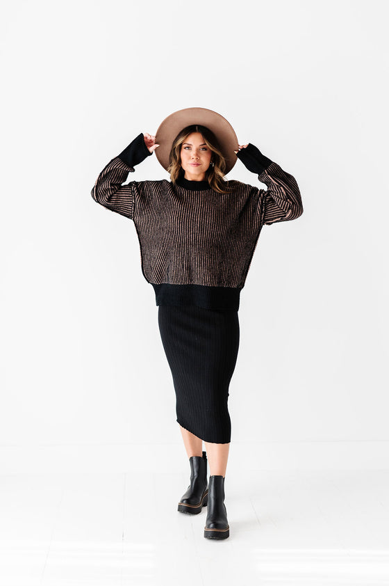 Willow Sweater Dress in Black