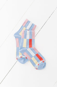  Lovely Colorblock Socks in Sky Mix