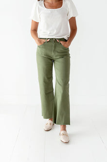  Kai High Rise Jeans in Olive - Size 24 Left