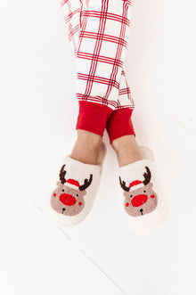  Reindeer Embroidered Slippers