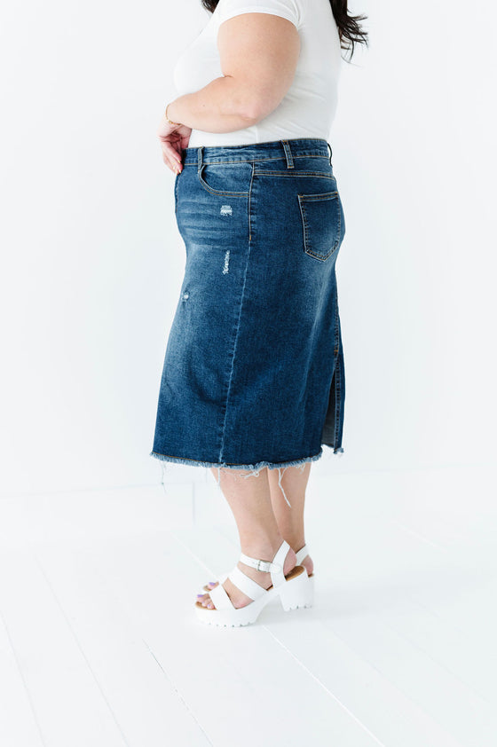 Olivia Denim Skirt in Blue