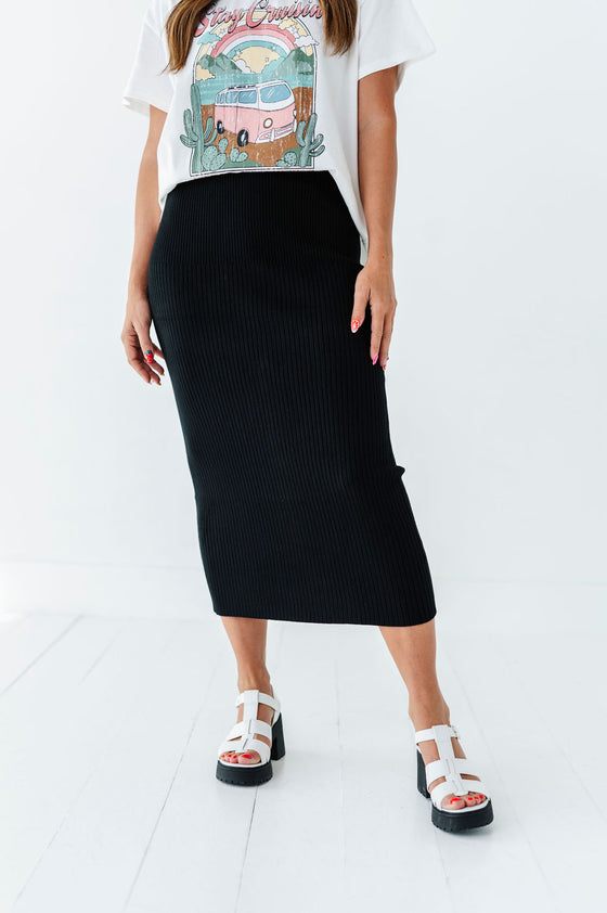 Veronica Ribbed Sweater Skirt