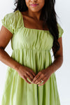 Tessa Babydoll Dress in Lime