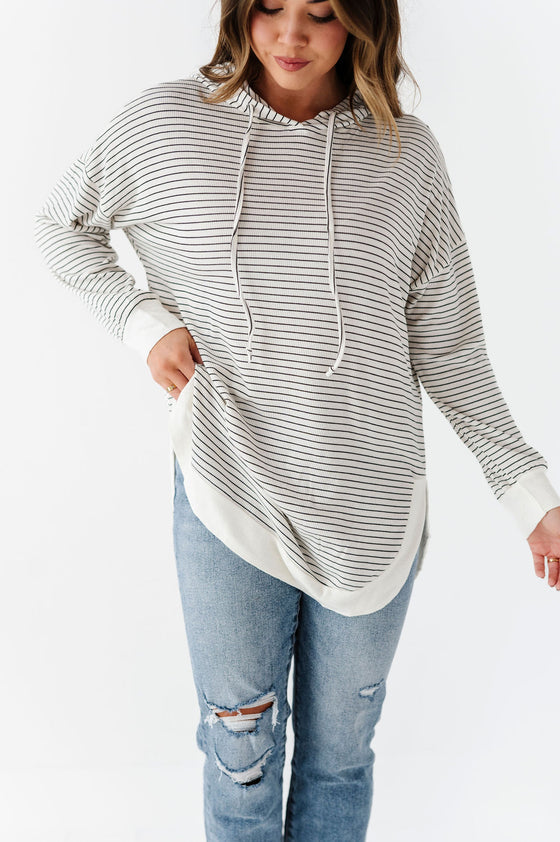 Conrad Striped Hoodie Pullover - Size Small & Medium Left