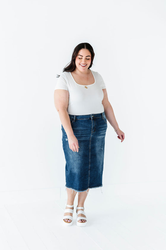 Olivia Denim Skirt in Blue