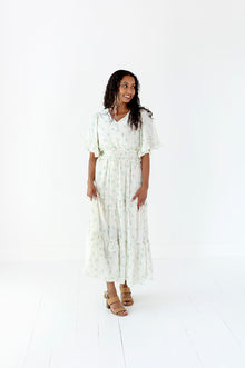  Aimee Floral Flutter Sleeve Dress - Size Small Left